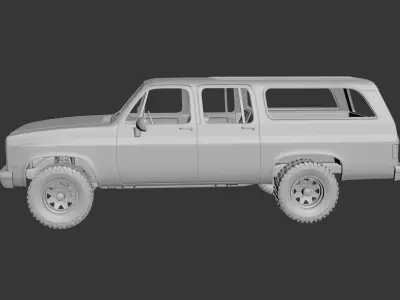Chevrolet Suburban 1989 3D print model