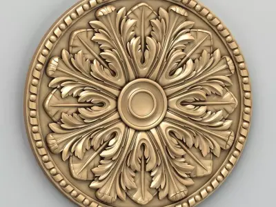 Round rosette 014 3D model
