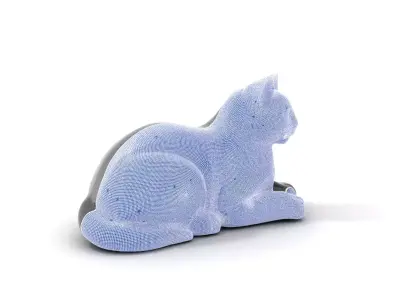 Elegant Black Cat model pack Low-poly 3D model