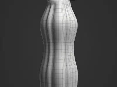 Tupperware Plastic Bottle Low-poly 3D model
