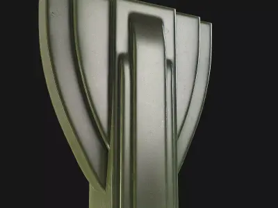 Art Deco Vase 01 Low-poly 3D model