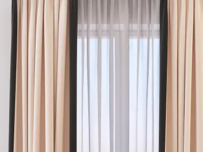 Set 30 Curtains 3D model