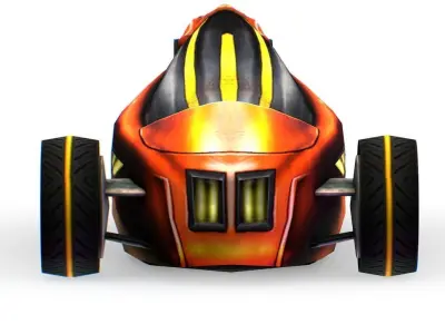 Cartoon Toy AR Racing Car 04 Low-poly 3D model