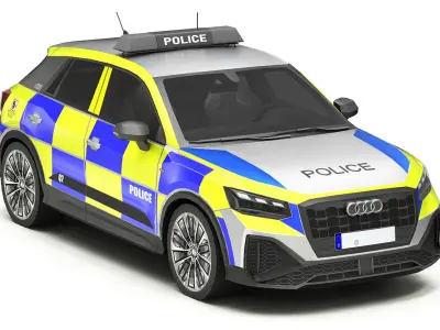 Car Police 7 Low-poly 3D model