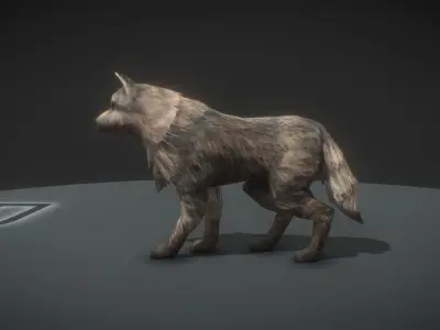 Fantasy Dog Low-poly 3D model