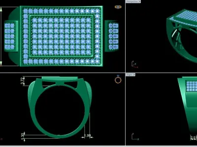 Big fancy mans ring 3D print model