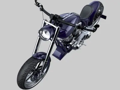 motorcycle chopper 3D model