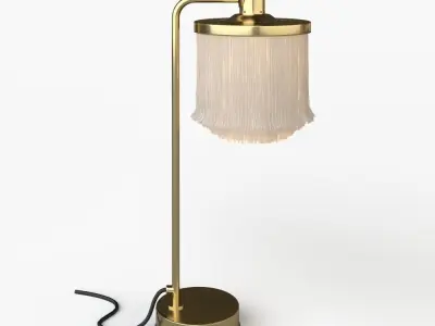 Hans Agne Jakobsson Brass and Silk Cord Table Lamp 3D model