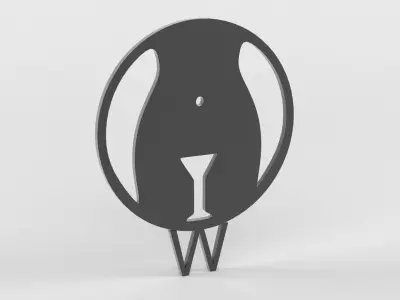 Bathroom Sign 3D model
