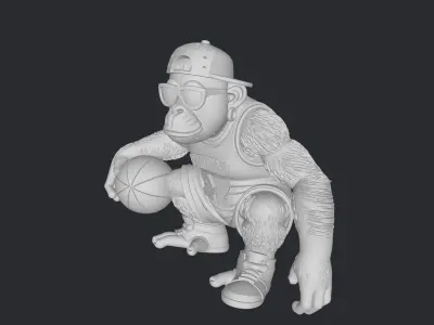 basketball mascot monkey  3D print model