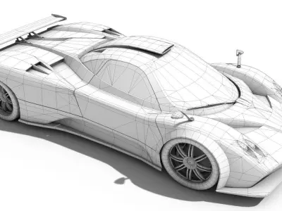 Pagani Zonda Low-poly 3D model