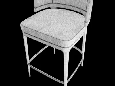 GRANGE - Bar STool - Brown 3D model