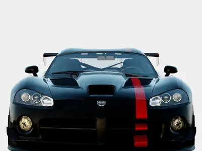Dodge Viper SRT10 ACR 2008 Low-poly 3D model