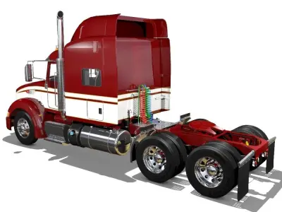 386 Semi Truck 3D model