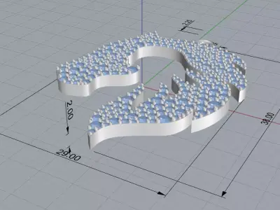 Diamond Lion Head with Woman Silhouette  Luxury 3D Pendant Model 3D print model