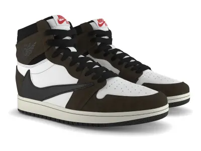 Jordan 1 Retro High Travis Scott  Low-poly 3D model