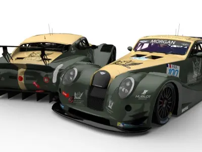 Morgan Aero SuperSports GT3 Low-poly 3D model
