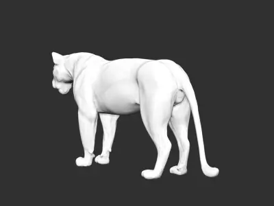 lion posed model 3D model