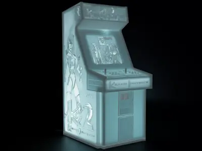 Killer Instinct 2 Arcade Cabinet with Lithophane 3D print model