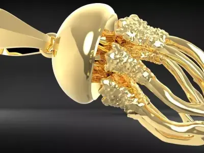 Jellyfish Pendant Necklace Charm Bracelet Jewelry 3D print model