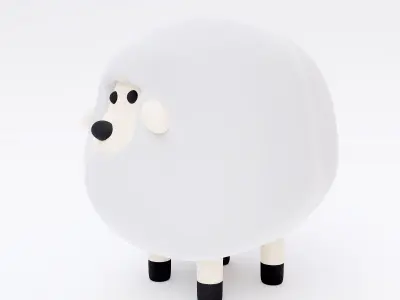 Sheep toon 3dmodel  3D model