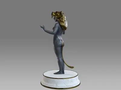Zodiac Sign Female Leo Low-poly 3D model