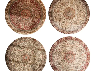 Round carpet 15 3D model