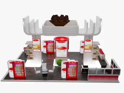 Booth Exhibition Stand a489a 3D model