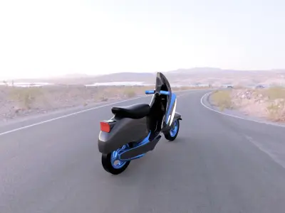 Scooter concept Low-poly 3D model