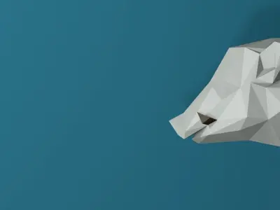 Low poly Boar Trophy Low-poly 3D model