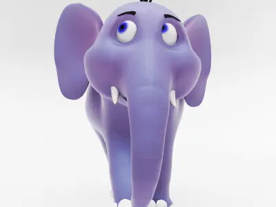 Elephant Low-poly 3D model