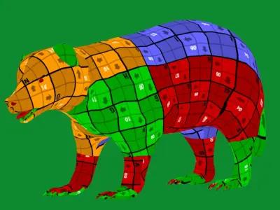 Japanese Badger Low-poly 3D model