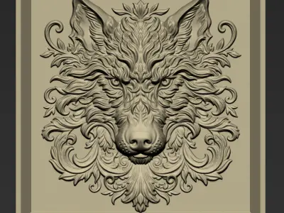 Wolf Head A89 3D print model