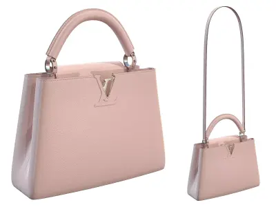 Louis Vuitton bag Capucines Pink Leather 3D model