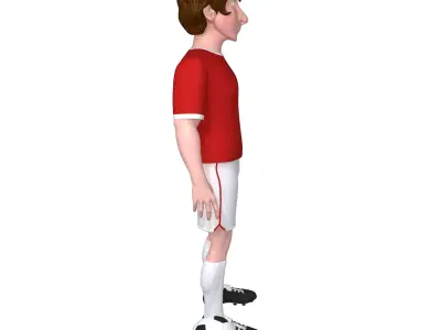 Football Player Soccer Cartoon 3D model