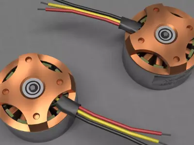 Brushless Electric Motor 3D model