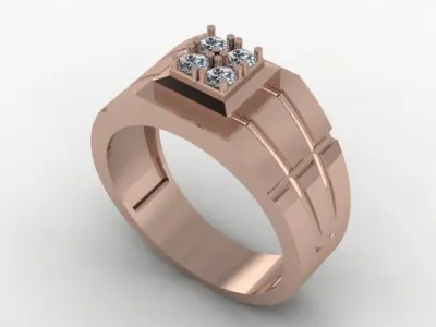 man ring 3D print model 9