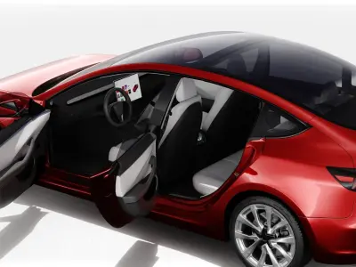 Tesla Model 3 2024 with interior 3D model