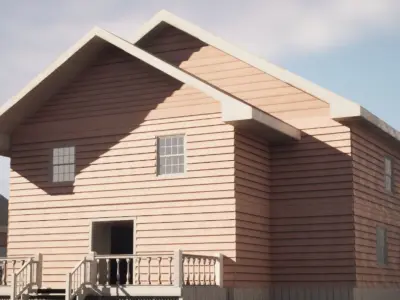 House Builder Interior and exterior Low-poly 3D model