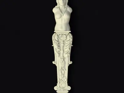 Decor carved 3D model