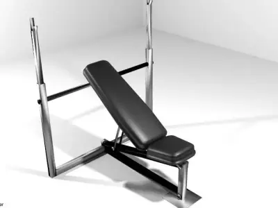 Exercise Machine Chest Bench 3D model