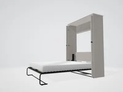 Modern Engineered Wood Full Murphy Bedroom Sets  Low-poly 3D model