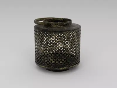 Weathered Metal Lantern 3D model