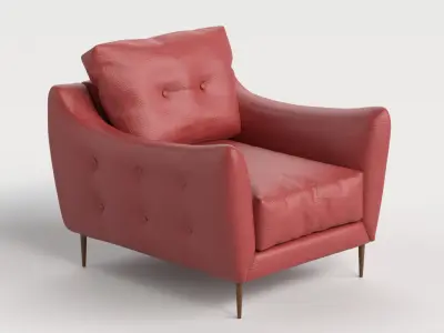 Chair 8 Leather Armchair Sofa 3D model