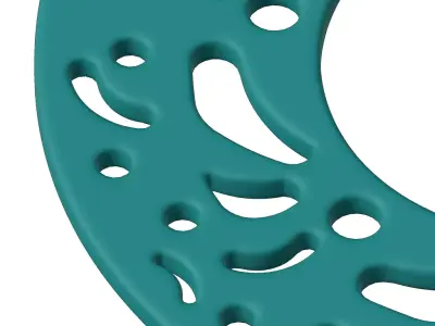 Plastic Bike Brake Disc Toy 3D model