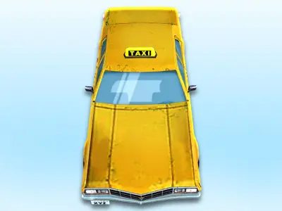 Low Poly Taxi Car 3D model