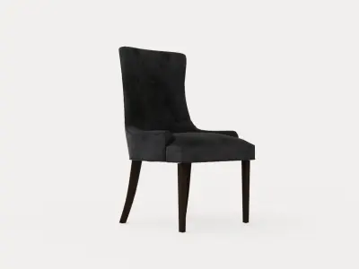 Victoria Armchair Velvet Gray Dark Brown Low-poly 3D model