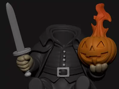 The Headless Horseman 3D print model