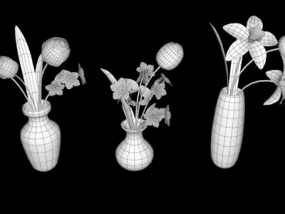 Flower Vase 3D model  3D model