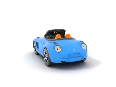 Azure Convertible Car model pack Low-poly 3D model
